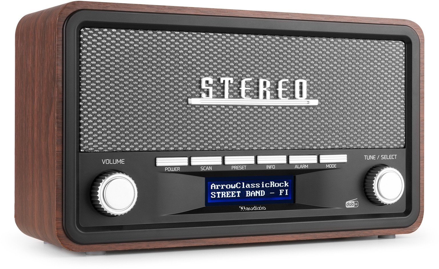 Przenośne radio Audizio Foggia stereo z budzikiem DAB+ FM- 50W - Szary one size
