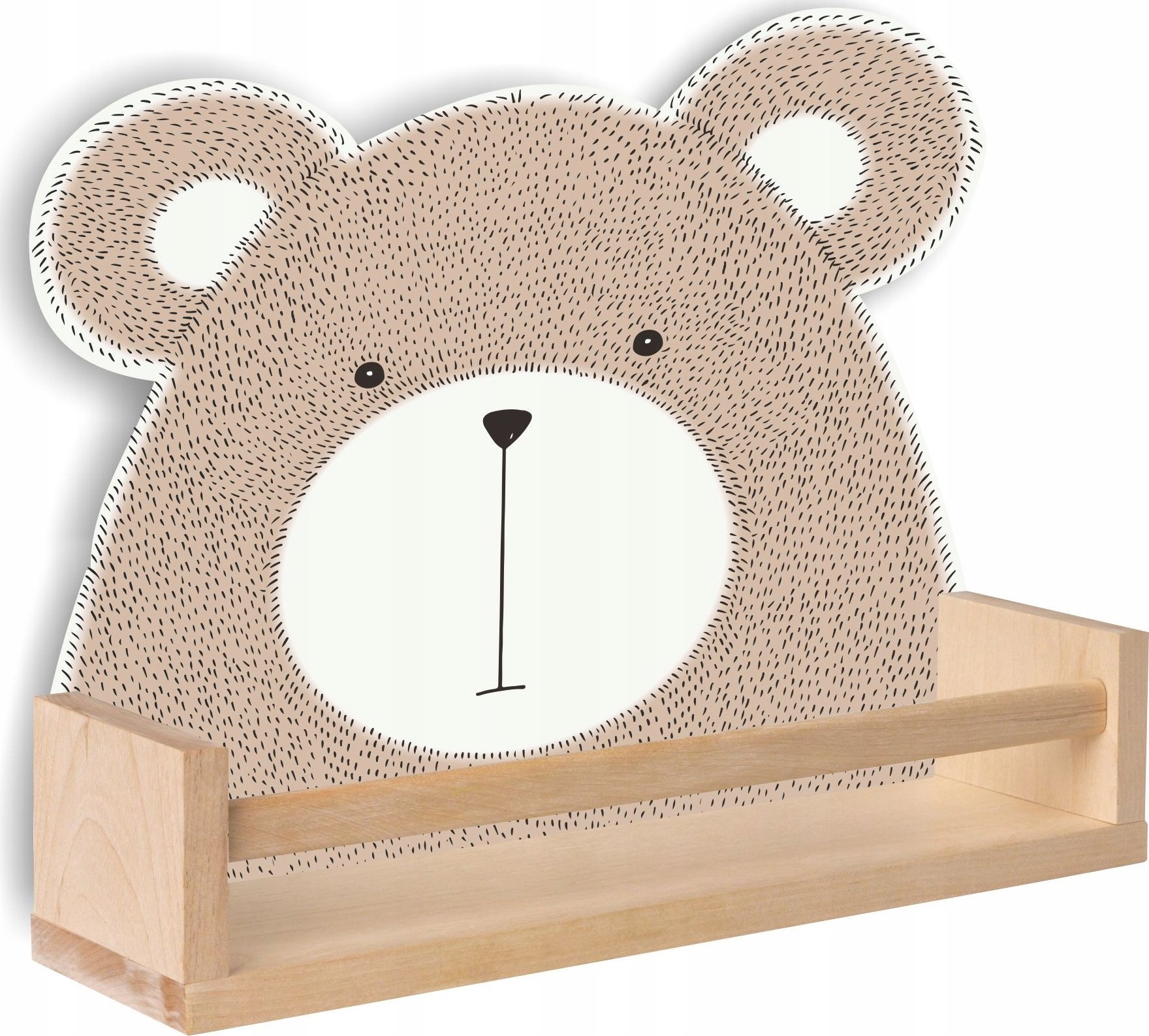 Półka drewniana miś bear 2 styl skandynawski