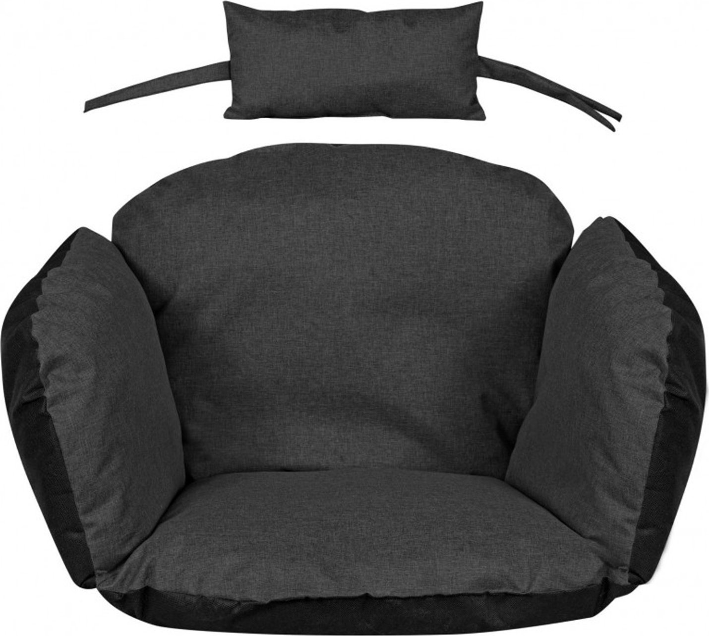 AIO Europe PODUSZKA OGRODOWA BOCIANIE GNIAZDO 112x113CM Z ZAGŁÓWKIEM CZARNA