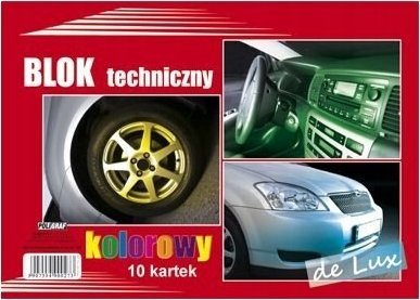 BTS Blok techniczny szkolny A4 10 kartek kolorowych