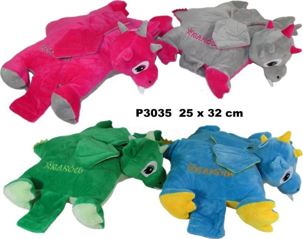 Poduszka smok 25x32cm MIX