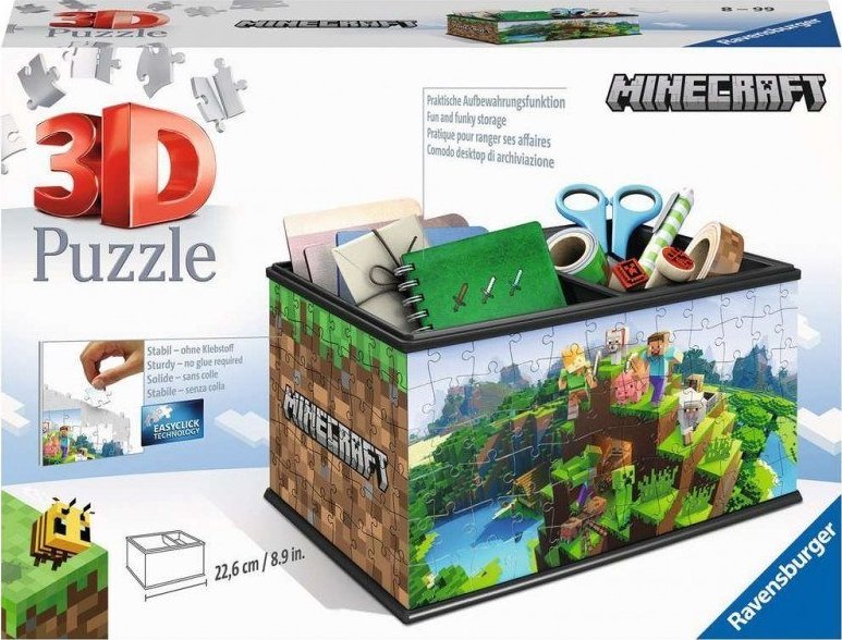 Ravensburger Puzzle 216 elementów 3D Szkatułka Minecraft