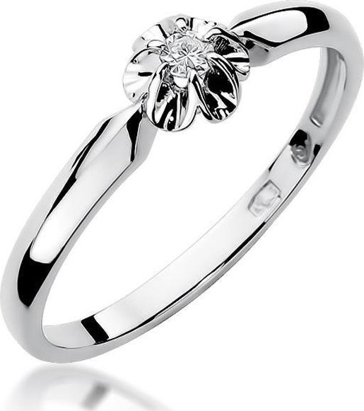 Best Diamonds złoty pierścionek z brylantem 0.04ct 15