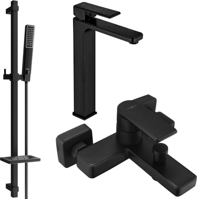 Mexen Mexen Mino DQ72 zestaw wannowy, czarny - 72413DQ72-70