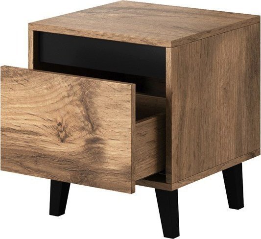 Cama Meble Szafka nocna NORD 2szt. 40x38xH45 dąb wotan/antracyt