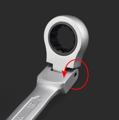 Korbi KLUCZ PŁASKO-OCZKOWY Z GRZECHOTKĄ ŁAMANY 8mm