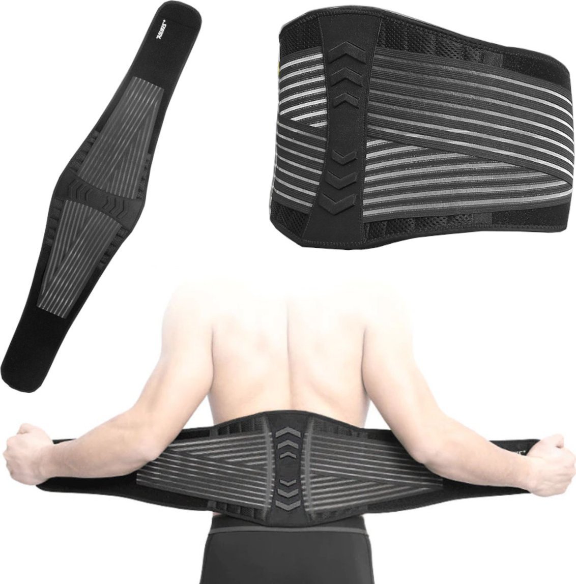 AOLIKES PAS LĘDŹWIOWY NA KRĘGOSŁUP LĘDŹWIA GORSET STABILIZATOR PLECÓW XL BRZUSZNY