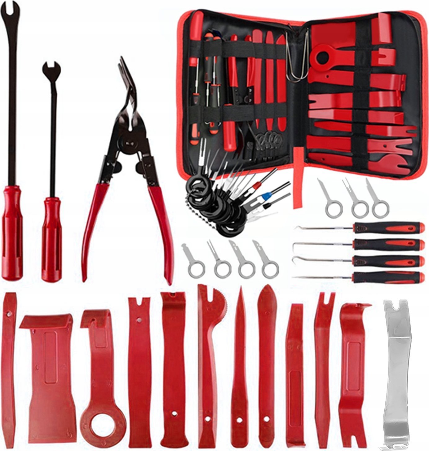 ZESTAW ŚCIĄGACZY TAPICERKI URS-40 czerwone