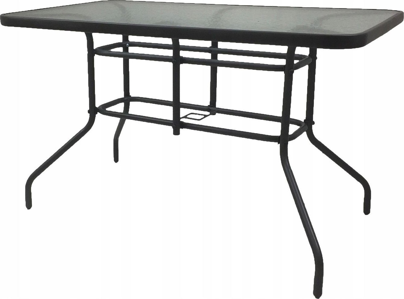 kontrast Stół szklany ogrodowy BERGAMO 120x70x70 czarny