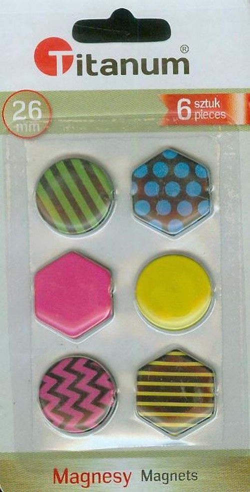 Titanum Magnesy do tablic 26mm 6szt