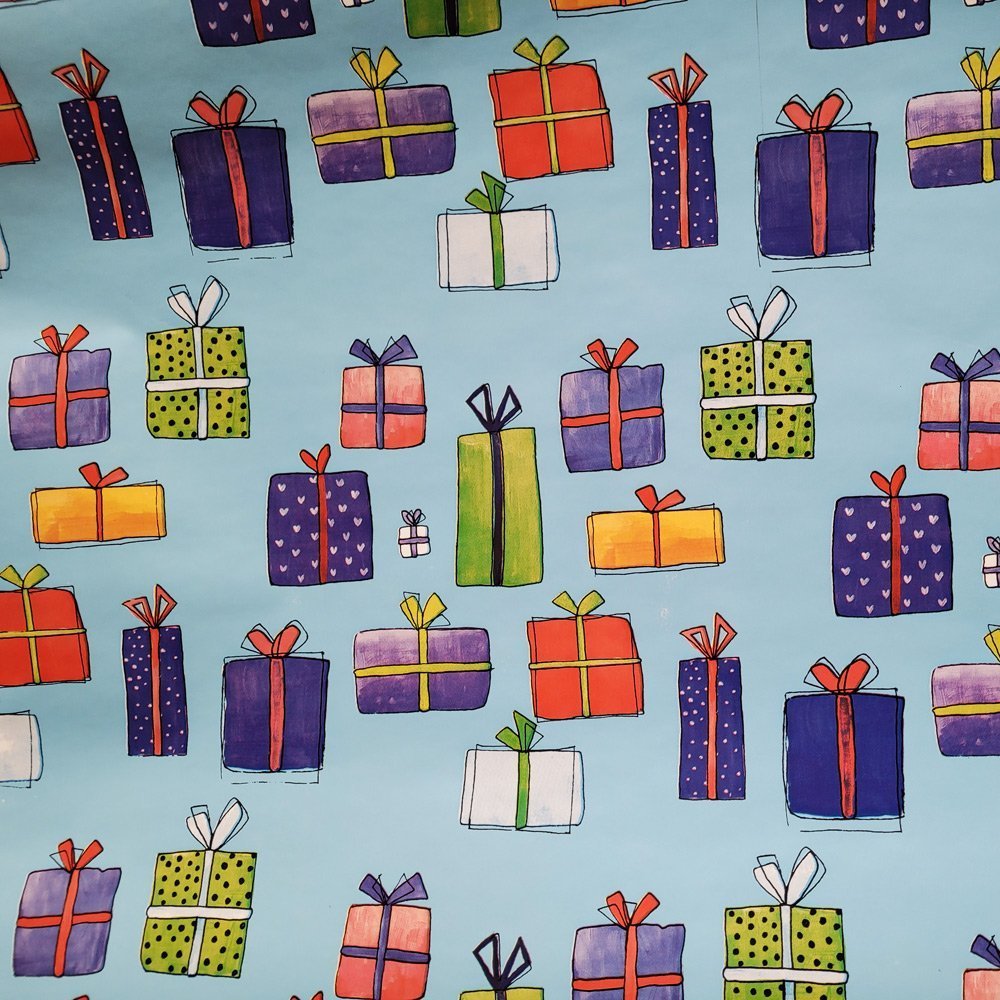 Fastima Papier prezenty niebieski do pakowania 57cmx2m 2m238