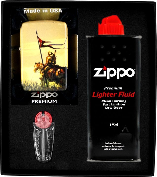 Zestaw ZIPPO Zapalniczka MEDIEVAL DESIGN Prezentowy No1