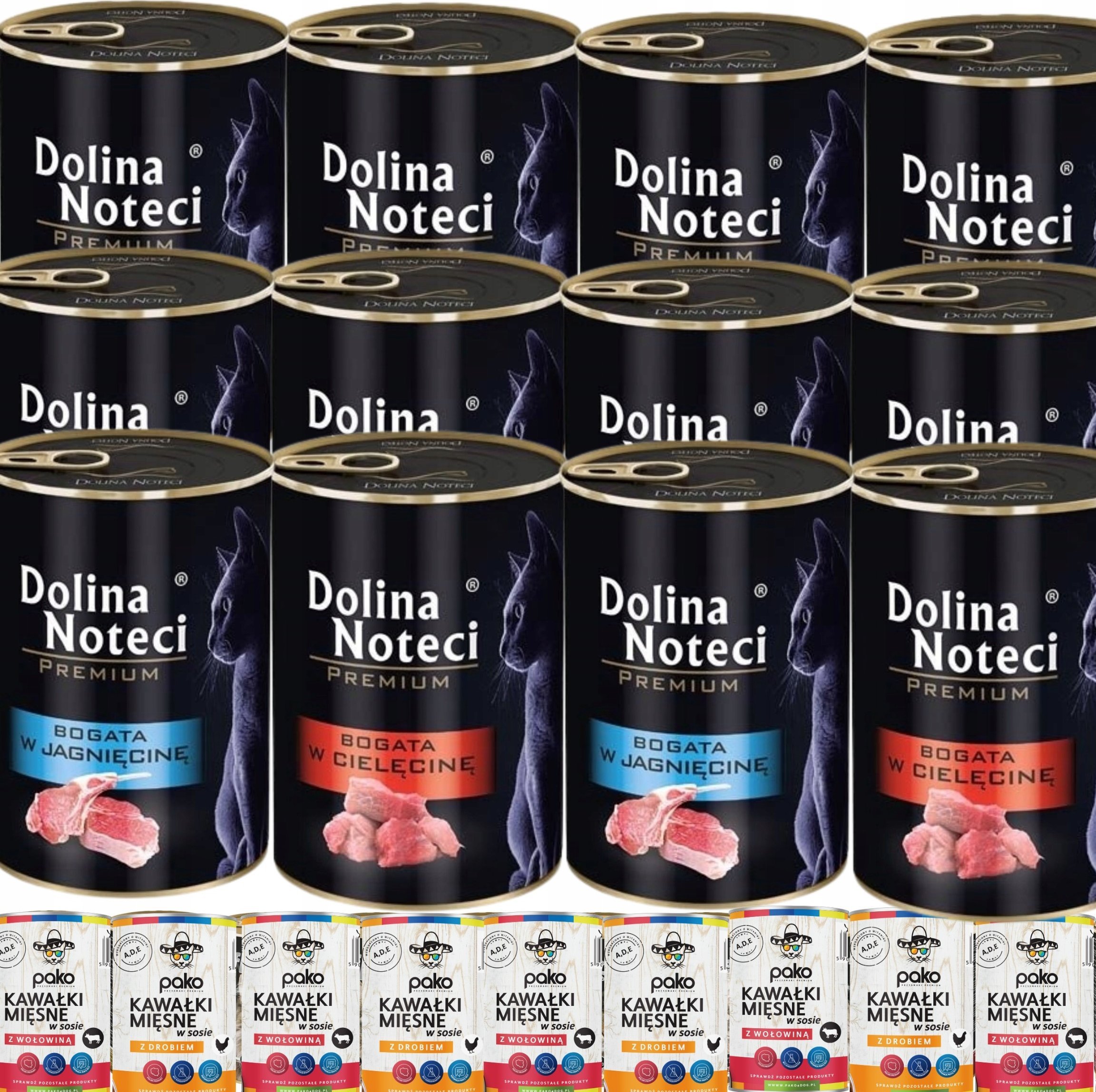 Mix smaków Dolina Noteci Premium Pako Kot 24x400 g karma mokra w puszce