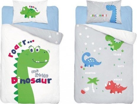 Detexpol Pościel 100x135 do łóżeczka Dinozaur Dino