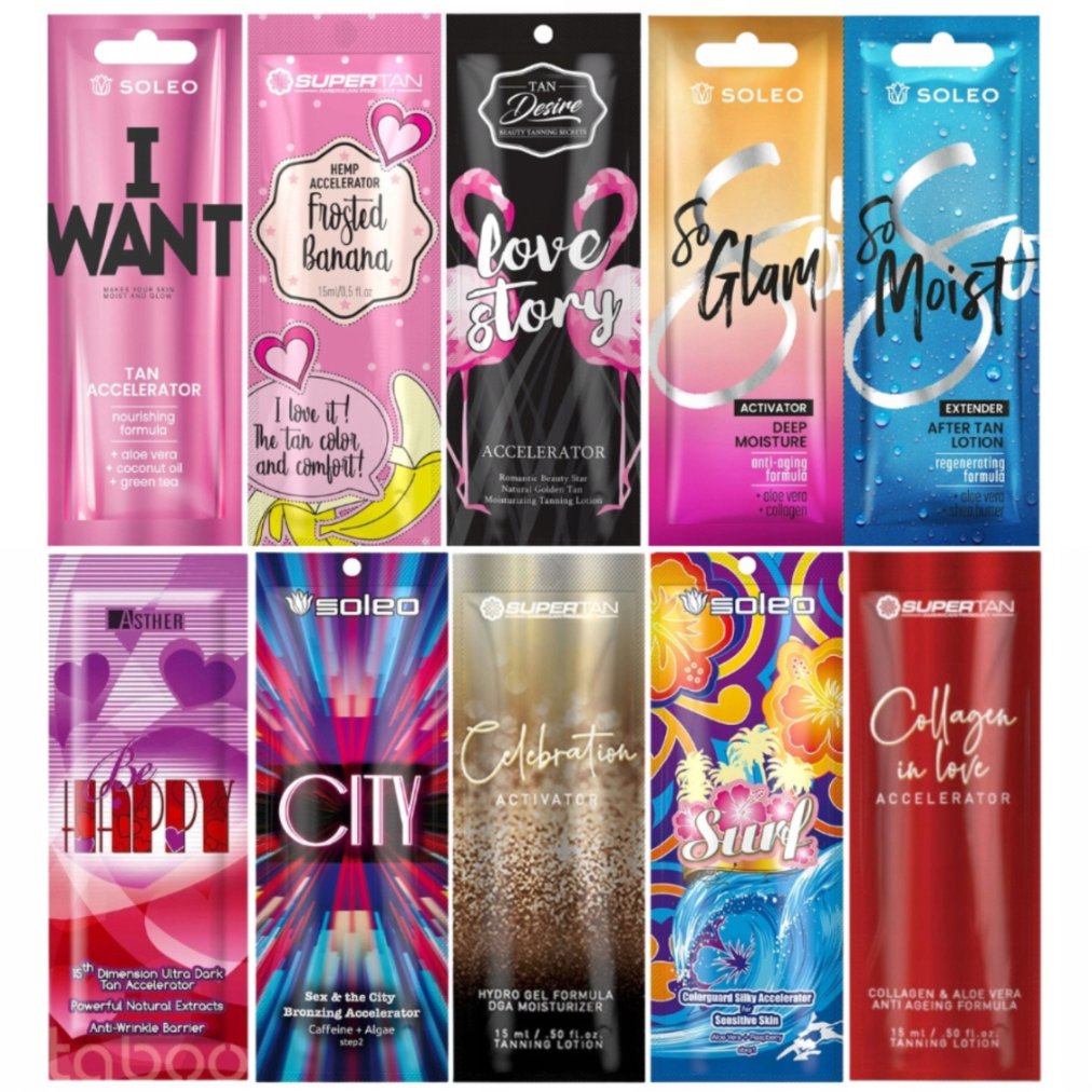 Zestaw Przyspieszaczy Do Opalania 9 Sztuk