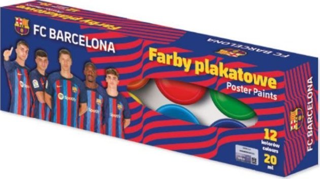 Farby plakatowe ASTRA FC Barcelona 12 kol. x 20 ml