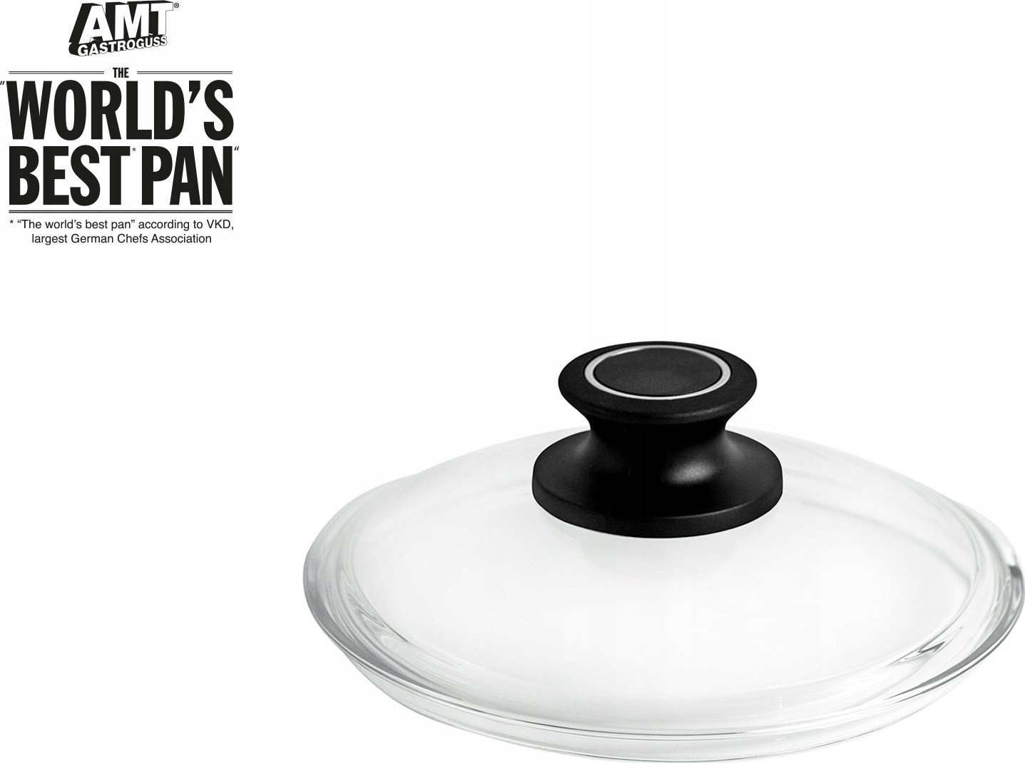 AMT-Gastroguss Stiklinis dangtis, Ø18cm, su rankena AMT018Z1L2