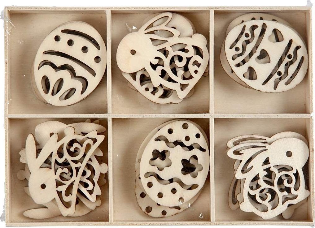 Creativ Company Ozdóbki ze sklejki Zajaczki i Pisanki