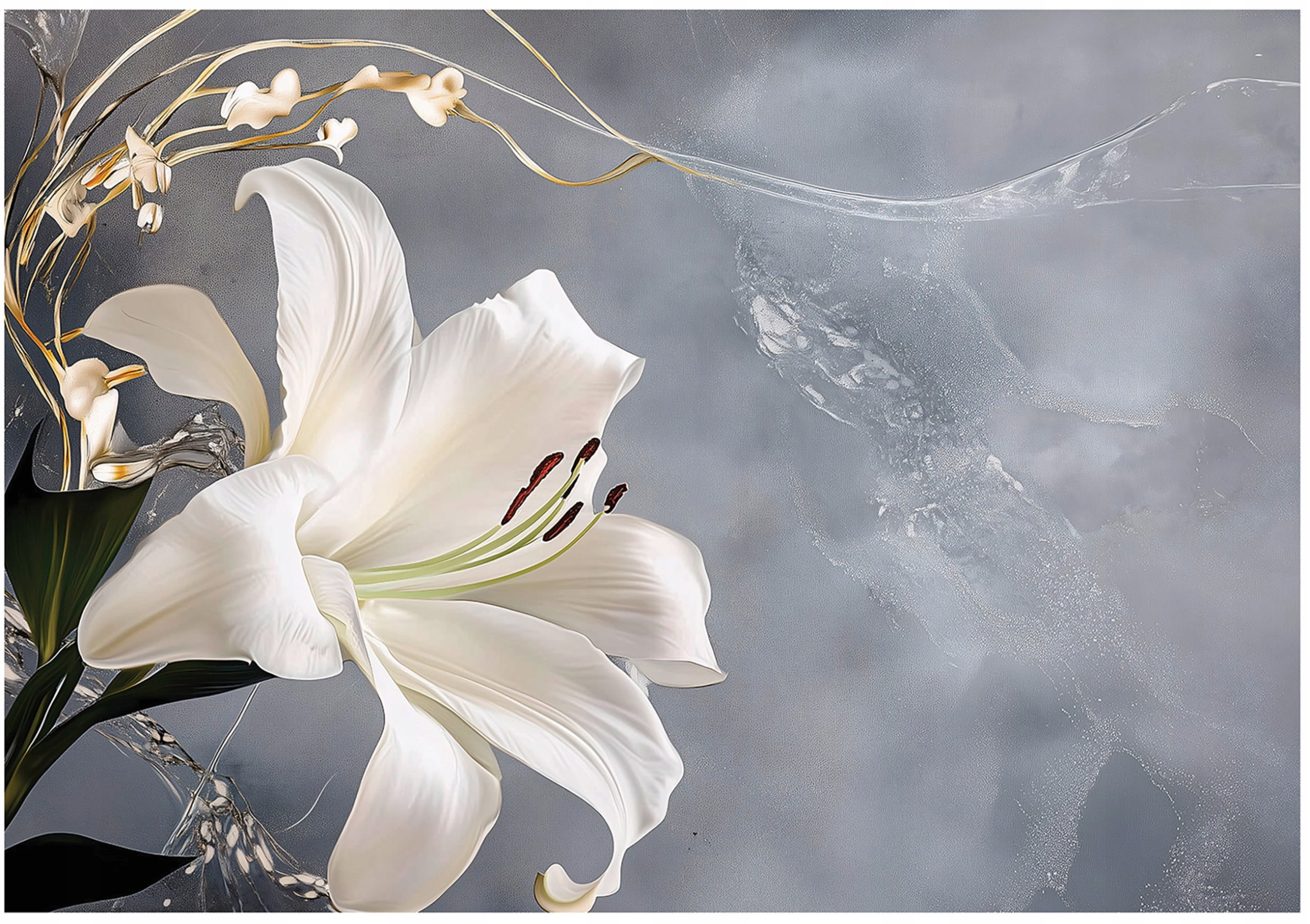 Fototapeta Kwiaty Abstrakcja Lilie Sypialnia Salon Tapeta Flizelina 300X210