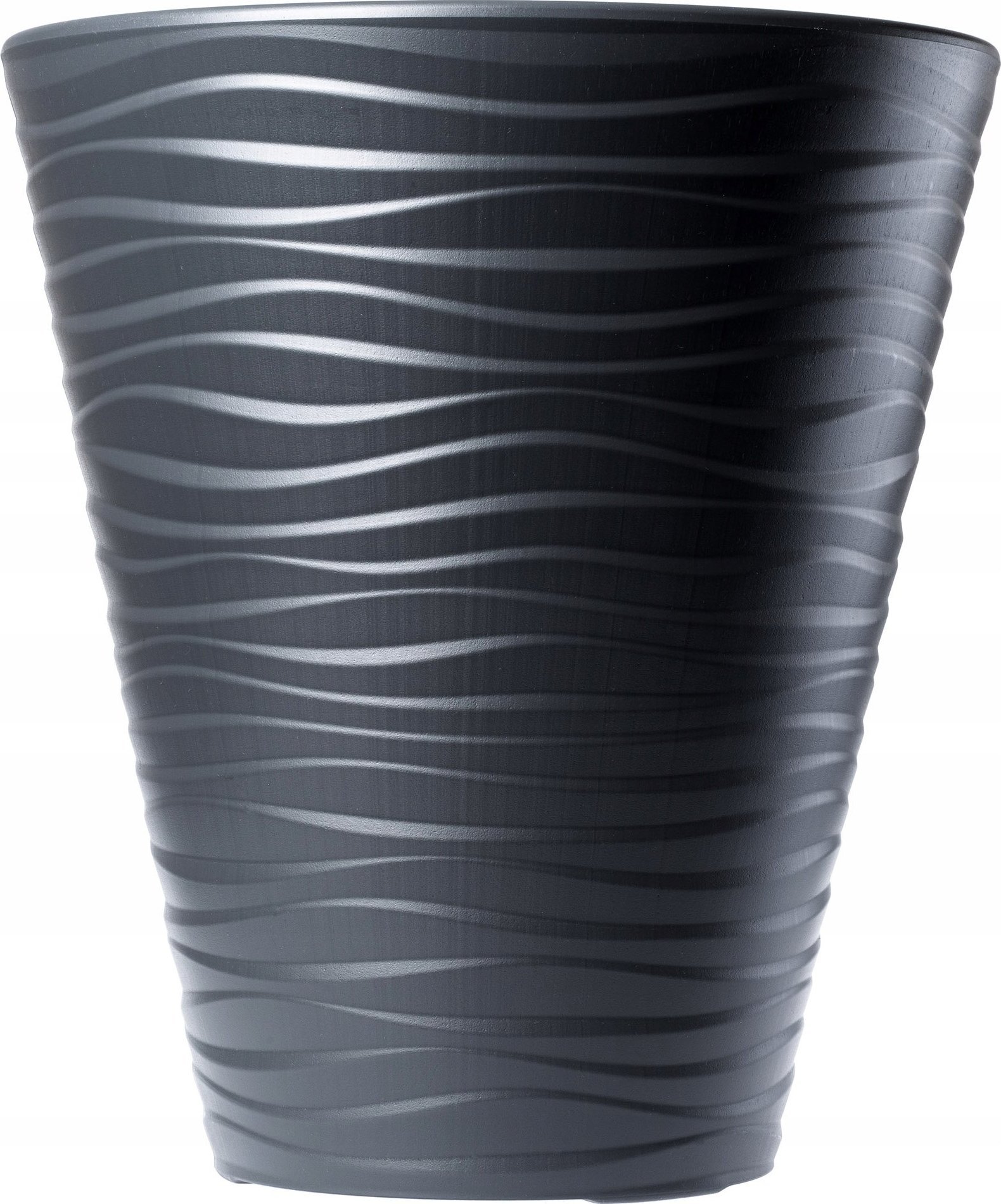 Kadax Donica Doniczka Okrągła Na Kwiaty 40cm Antracytowa