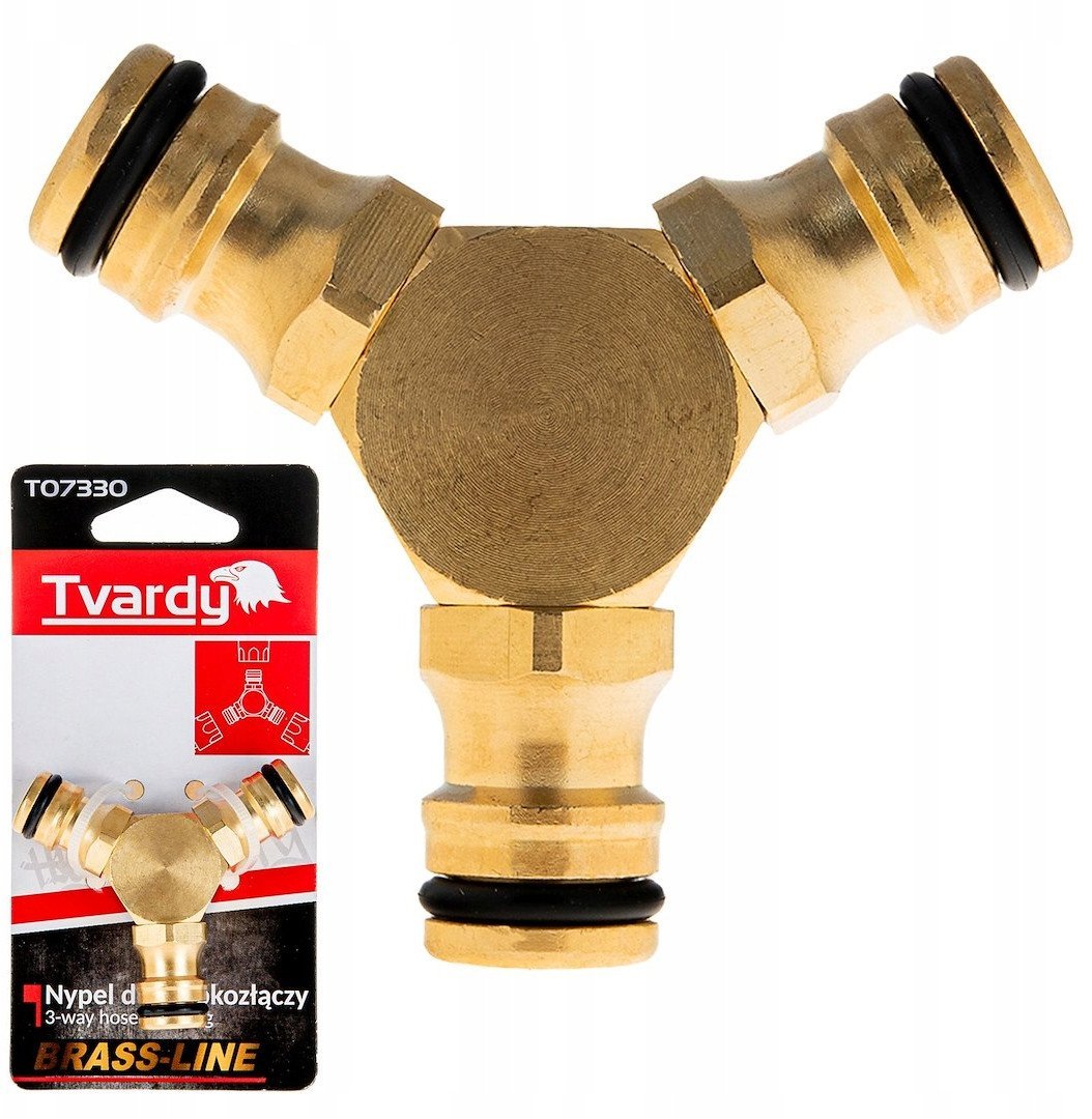 Trójnik do łączenia 3 szybkozłączy BRASS-LINE (10/80)