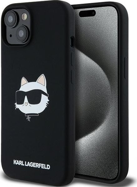 Karl Lagerfeld Karl Lagerfeld KLHMP15MSCHPPLK iPhone 15 Plus / 14 Plus 6.7" czarny/black hardcase Silicone Choupette Head MagSafe