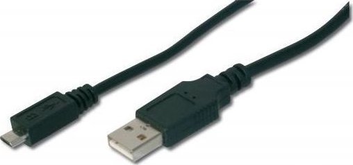 Kabel USB Digitus USB-A - microUSB 1.8 m Czarny (AK300110018S)