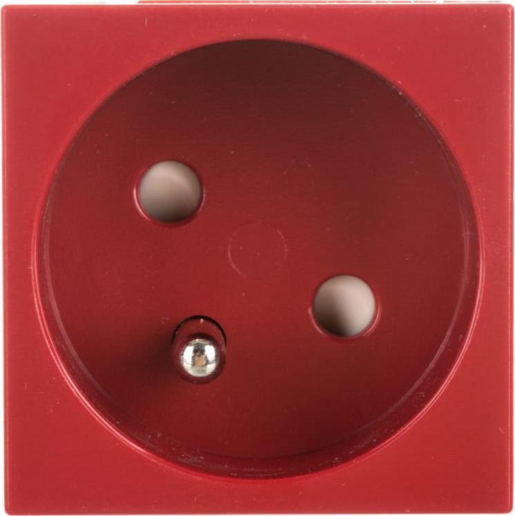 Hager tehalit.GB-EG Gniazdo z/u 33st. pojedyncze 45x45mm bezhalogenowe czerwone EER1333020