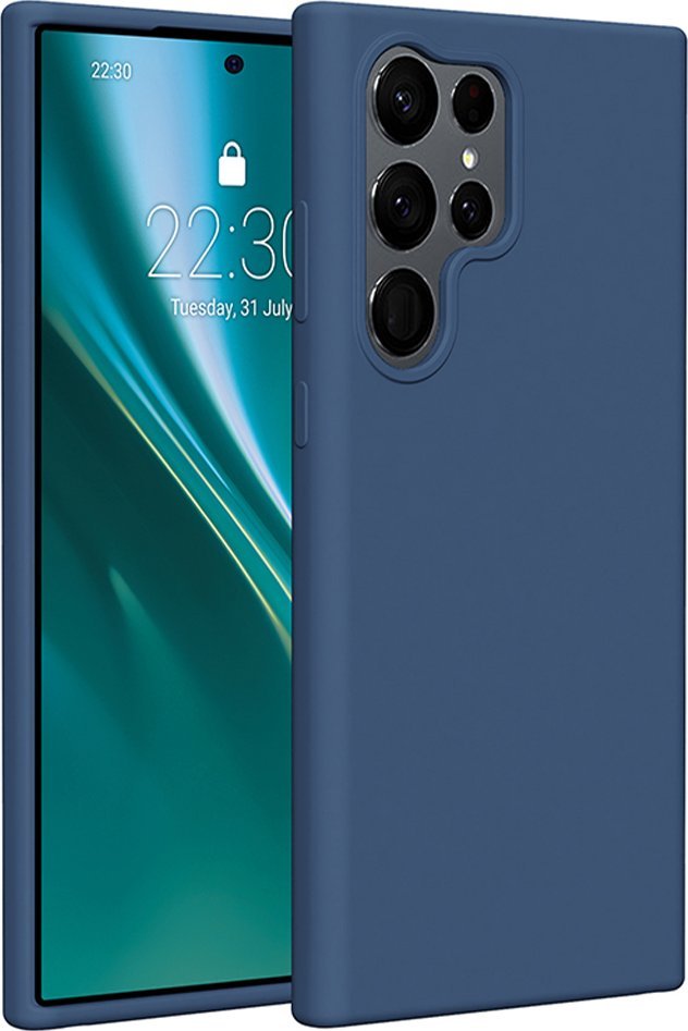 Etteri Nakładka Etteri Silicone Case do Samsung Galaxy S23 Ultra ciemnoniebieska