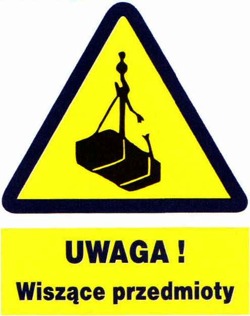 Mój dom Zoo-10 - Uwaga ! Wiszące Przedmioty - Znak Tablica