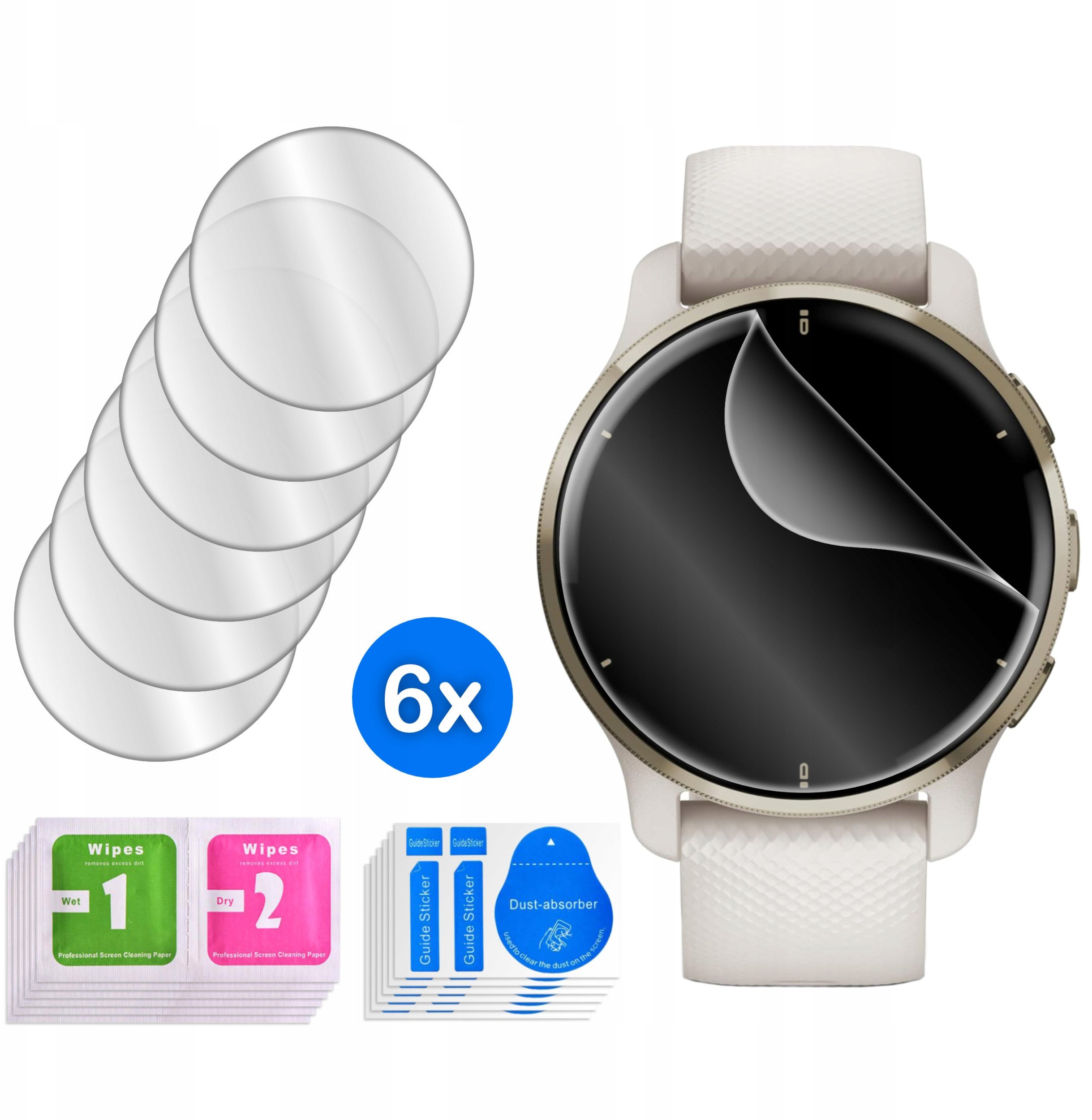 FOLIA do Garmin Venu 2 Plus HYDROŻELOWA OCHRONNA na ekran 3D 6 sztuk