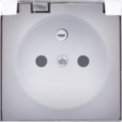Kontakt-Simon Pokrywa gniazda do wersji IP44 z przesłonami z klapką transparentną biała (DGZ1BUZP/11A)