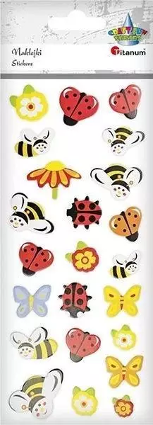Titanum Naklejki piankowo-papierowe 3D owady mix 23szt.