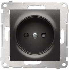 Kontakt-Simon Gniazdo SIMON54 pojedyncze b/u 16A IP20 z przesłoną antracyt - DG1Z.01/48