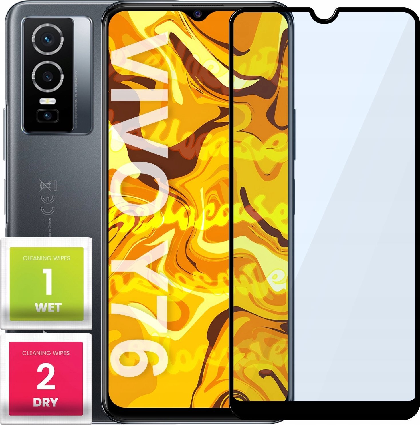 Hello Case SZKŁO HARTOWANE DO VIVO Y76 5G PEŁNE NA CAŁY EKRAN SZKIEŁKO OCHRONNE SZYBKA