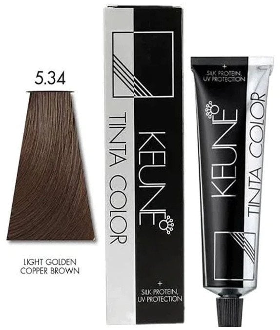 Keune Keune, Tinta Color, Permanent Hair Dye, 5.34 Light Golden Copper Brown, 60 ml For Women