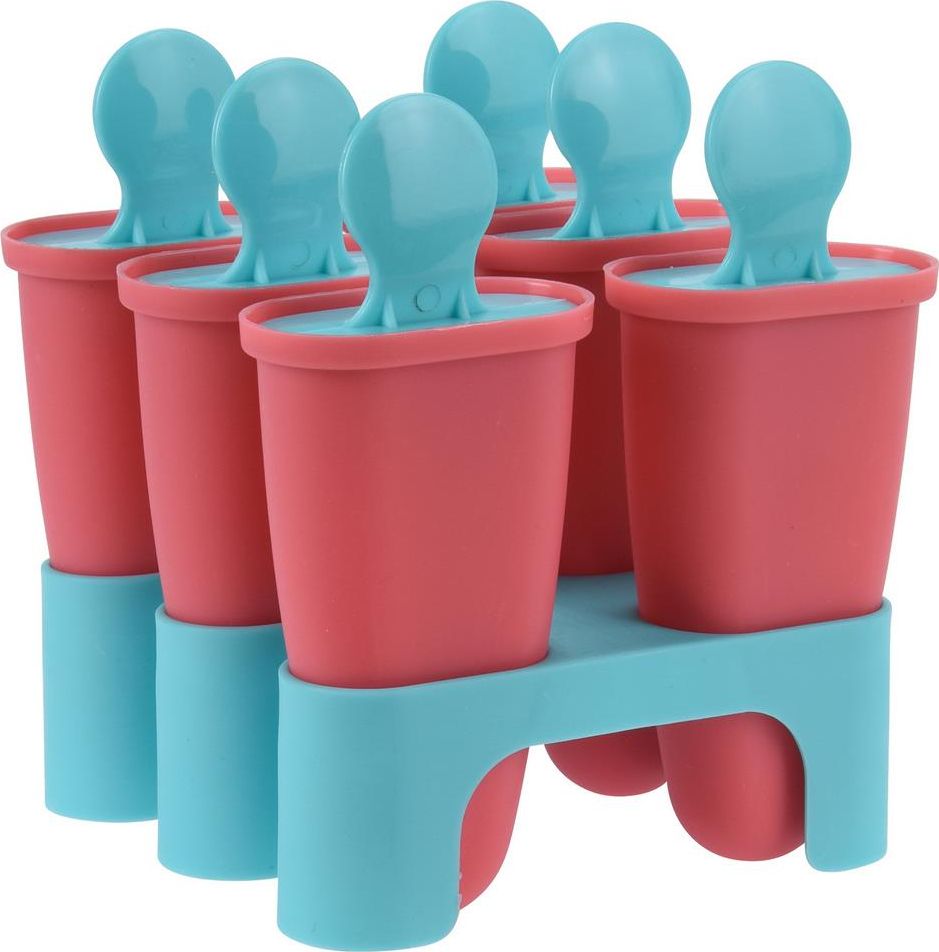 Excellent Houseware Foremka forma do lodów na patyku lody 6 szt stojak