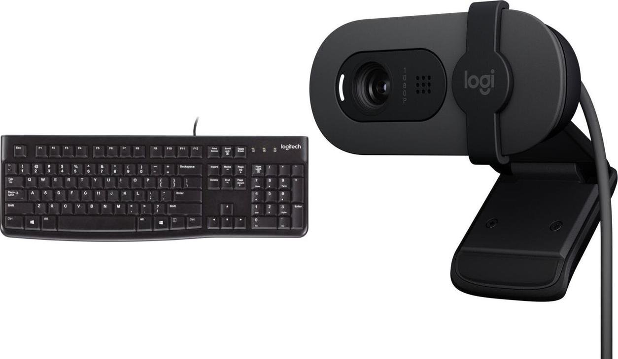 Klawiatura Logitech K120 (920-002479) + Brio 100 (960-001585)