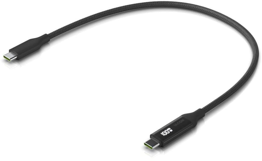 Kabel USB Ubiquiti USB-C - USB-C 0.3 m Czarny (UACC-CABLE-USB-100W-0.3M-BK)