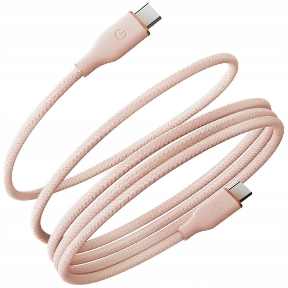 Kabel USB Energea Kabel Helix 60 USB-C do USB-C magnetyczny 480Mbps 60W 1.5m różowy