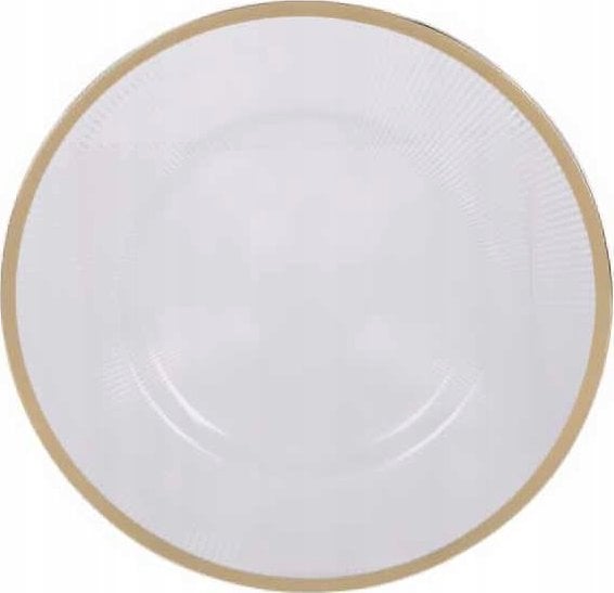 Home Styling Collection Transparentny podtalerz ze złotym dekorem, Ø 33 cm