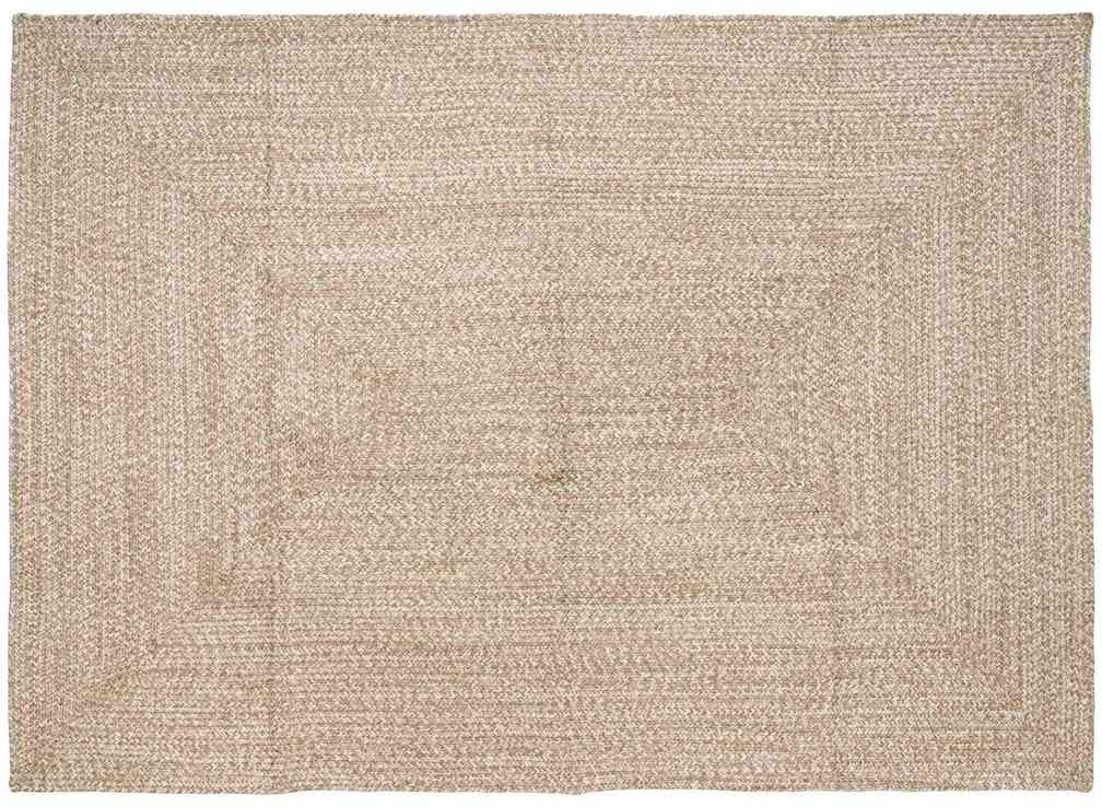 vidaXL Dywan Naturalny i biały 160 x 230 cm Juta