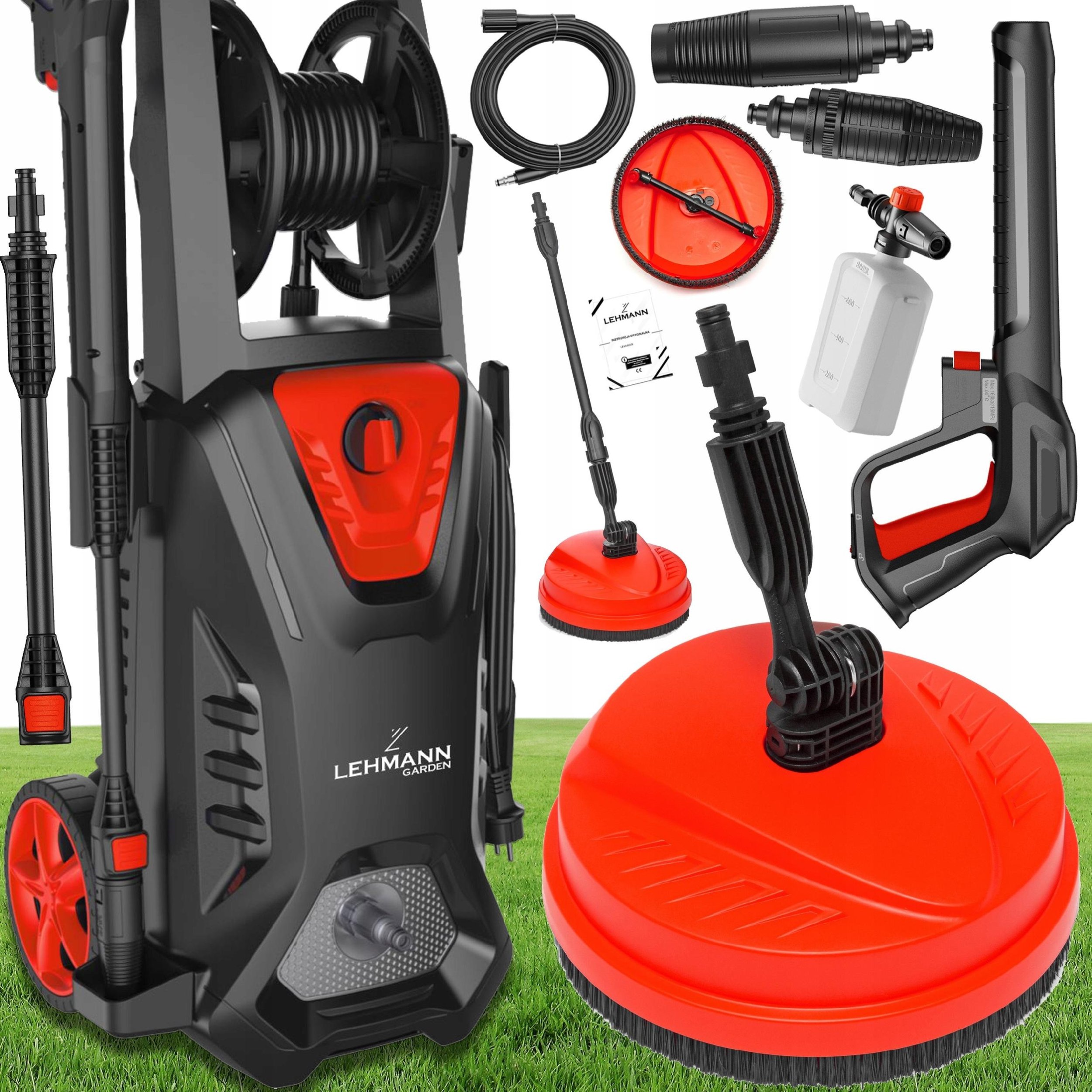 MYJKA CIŚNIENIOWA LEHMANN ZESTAW PATIO 10M ZWIJACZ 2200W