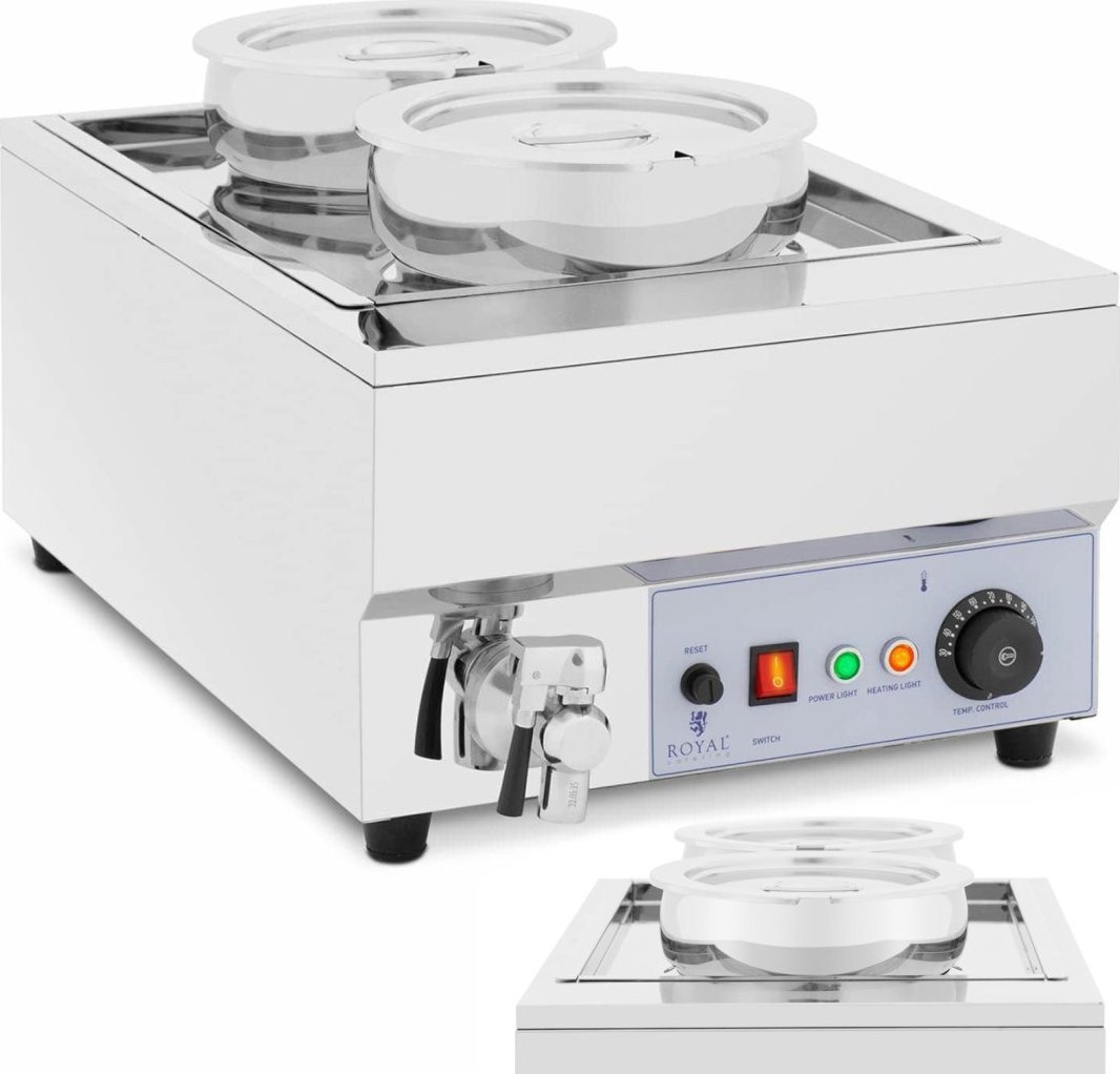 Bemar elektryczny podgrzewacz stacja do zupy fondue czekolady 1500 W 2 x 7 l