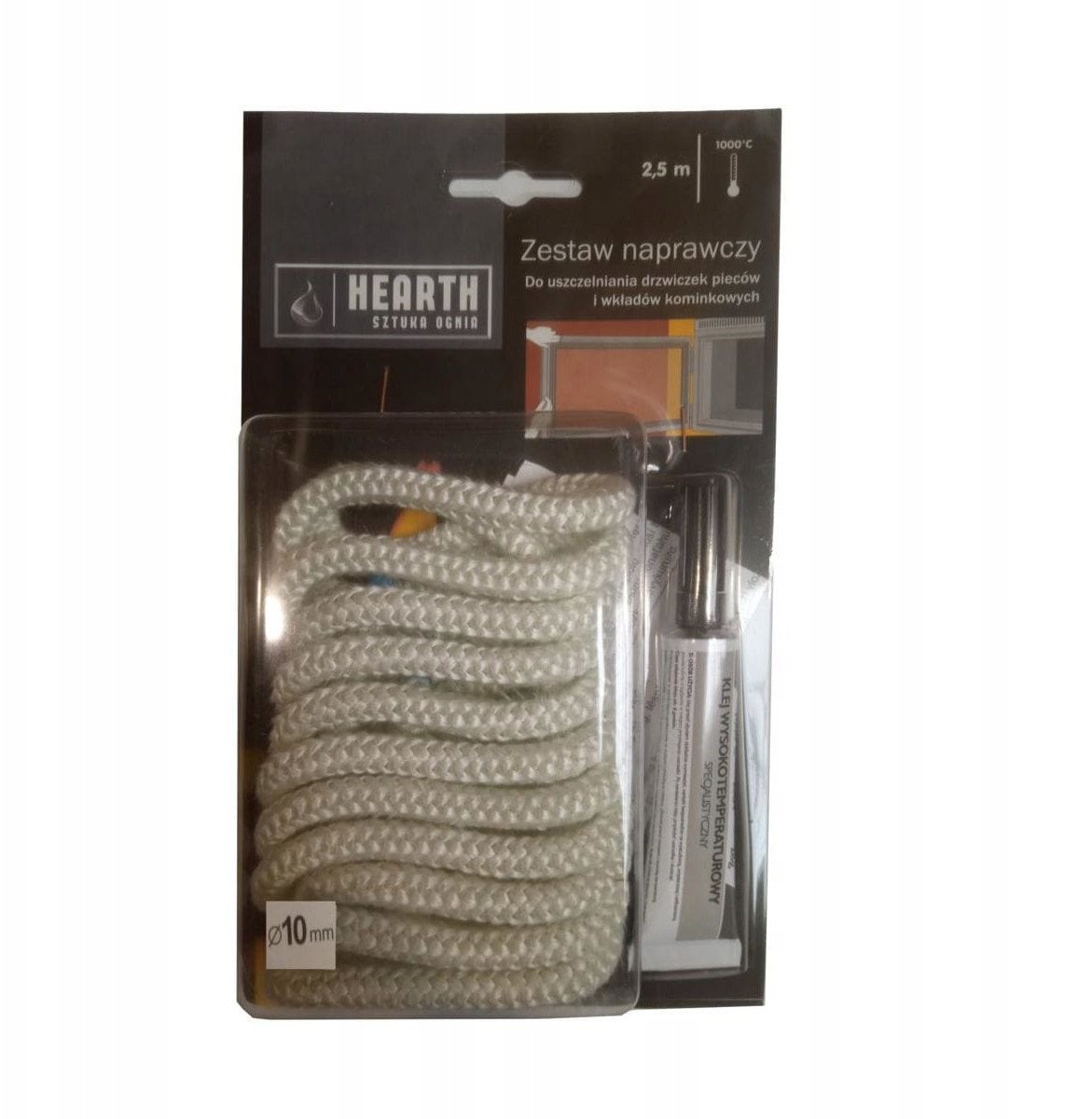 RIBBON FIREPROOF 10MM 2,5M + GLUE