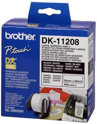Brother taśma DK-11208 (black on white)