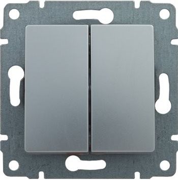 KOS Łącznik świecznikowy Vena podwójny aluminium (514015)