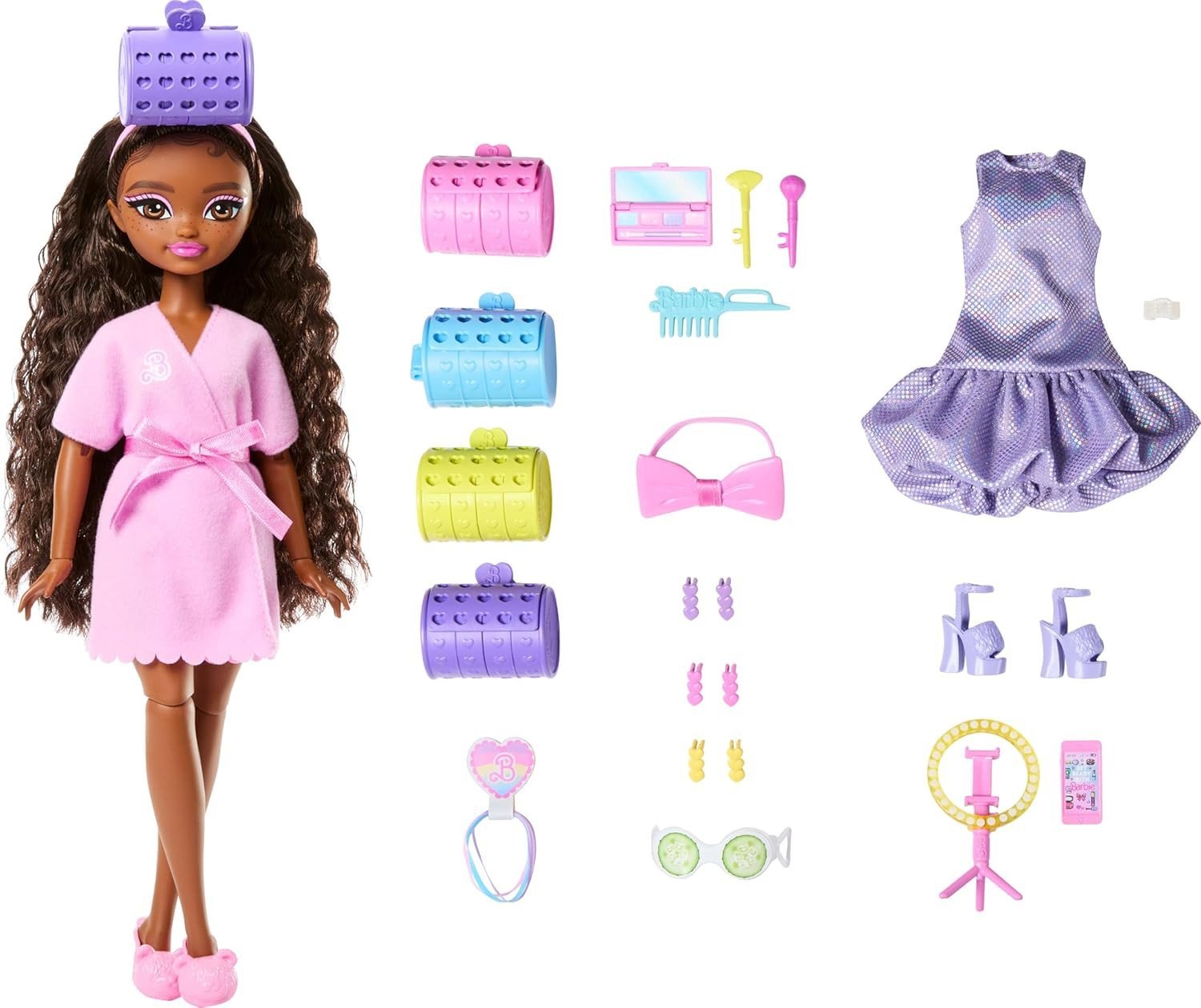 Lalka Barbie Mattel Dream Besties Brooklyn + akcesoria do stylizacji (JGG39)