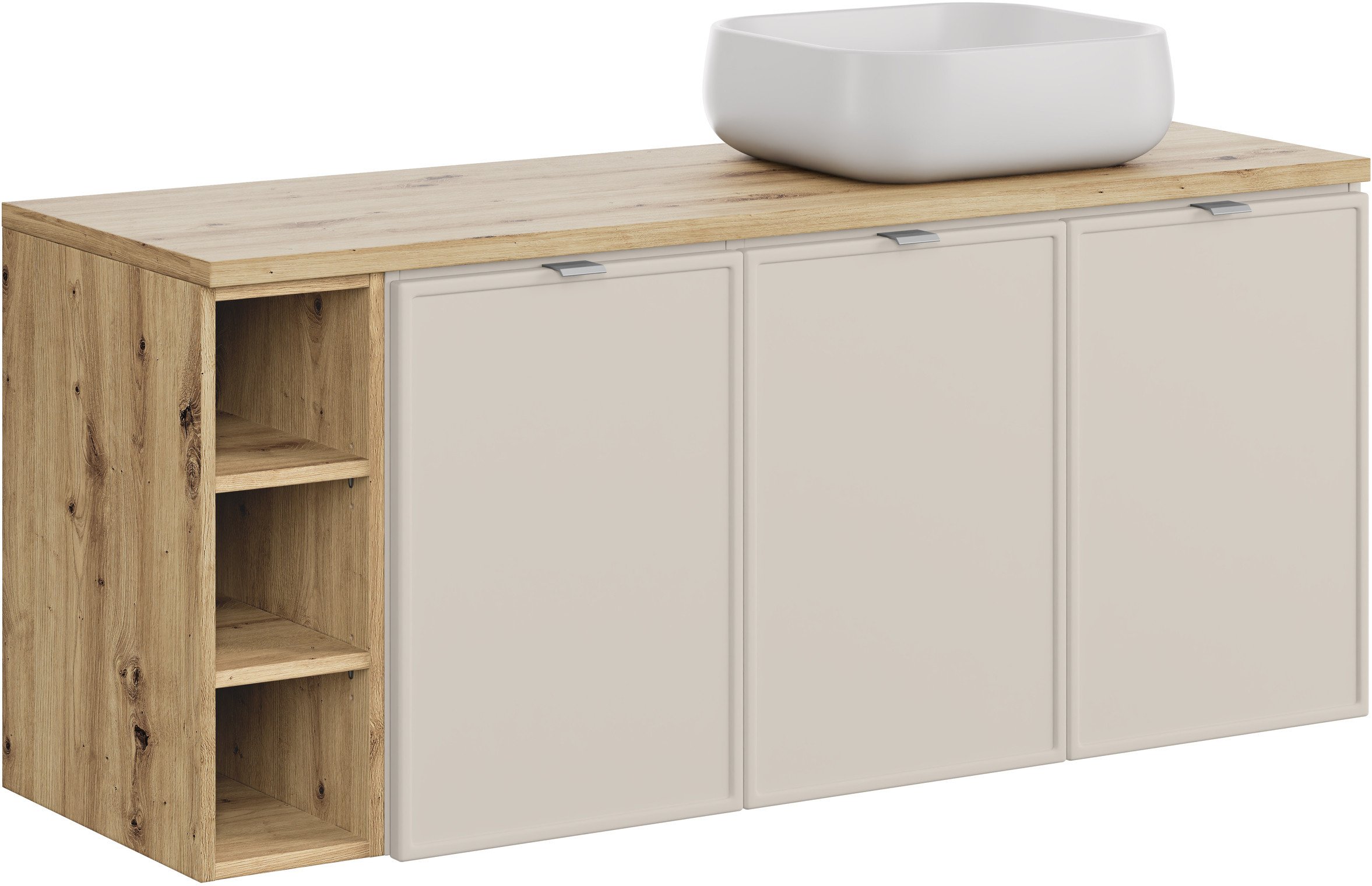 Zestaw meblowy 140cm z blatem i umywalką nablatową Nika