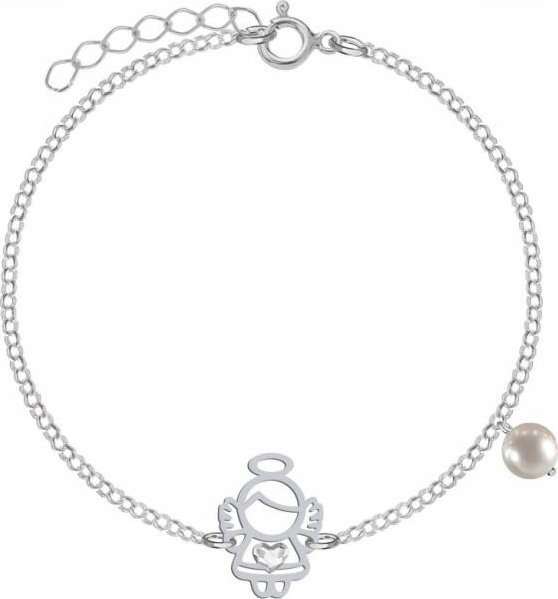 Radziszewska Jewellery Srebrna Bransoletka z Aniołkiem DEDYKACJA GRATIS